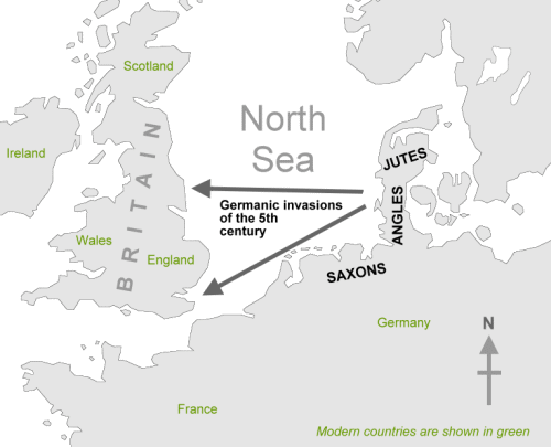 English: the early Germanic invaders